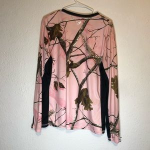 Pink long sleeve camo shirt